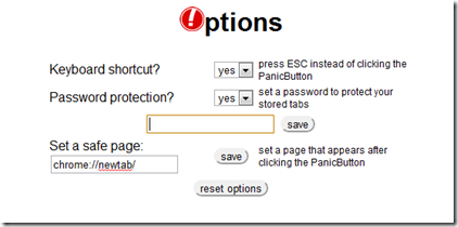 Panic Button Option