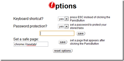 Panic Button Option Panic Button Option