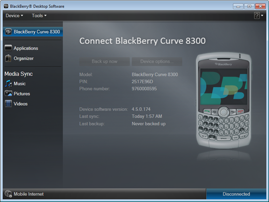 Blackberry Desktop 6 