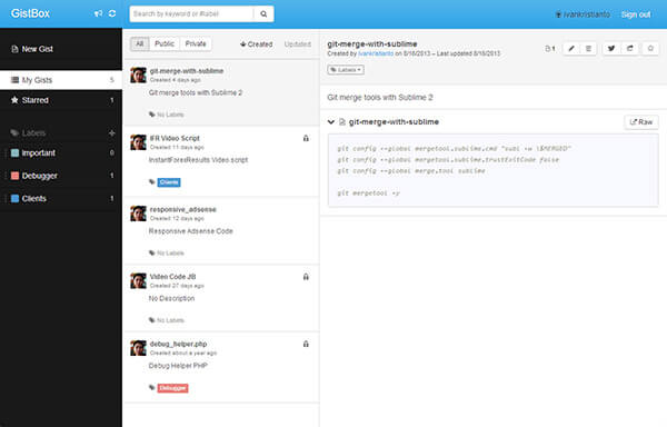 GistBox Beautifully Manage Your Code Snippets